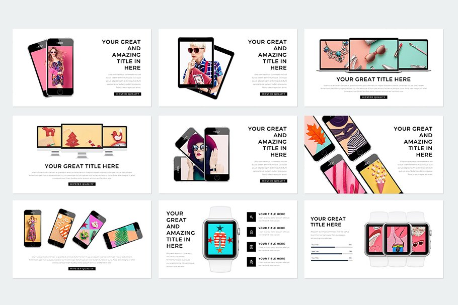 现代风格ppt素材模板 Modern Keynote Template