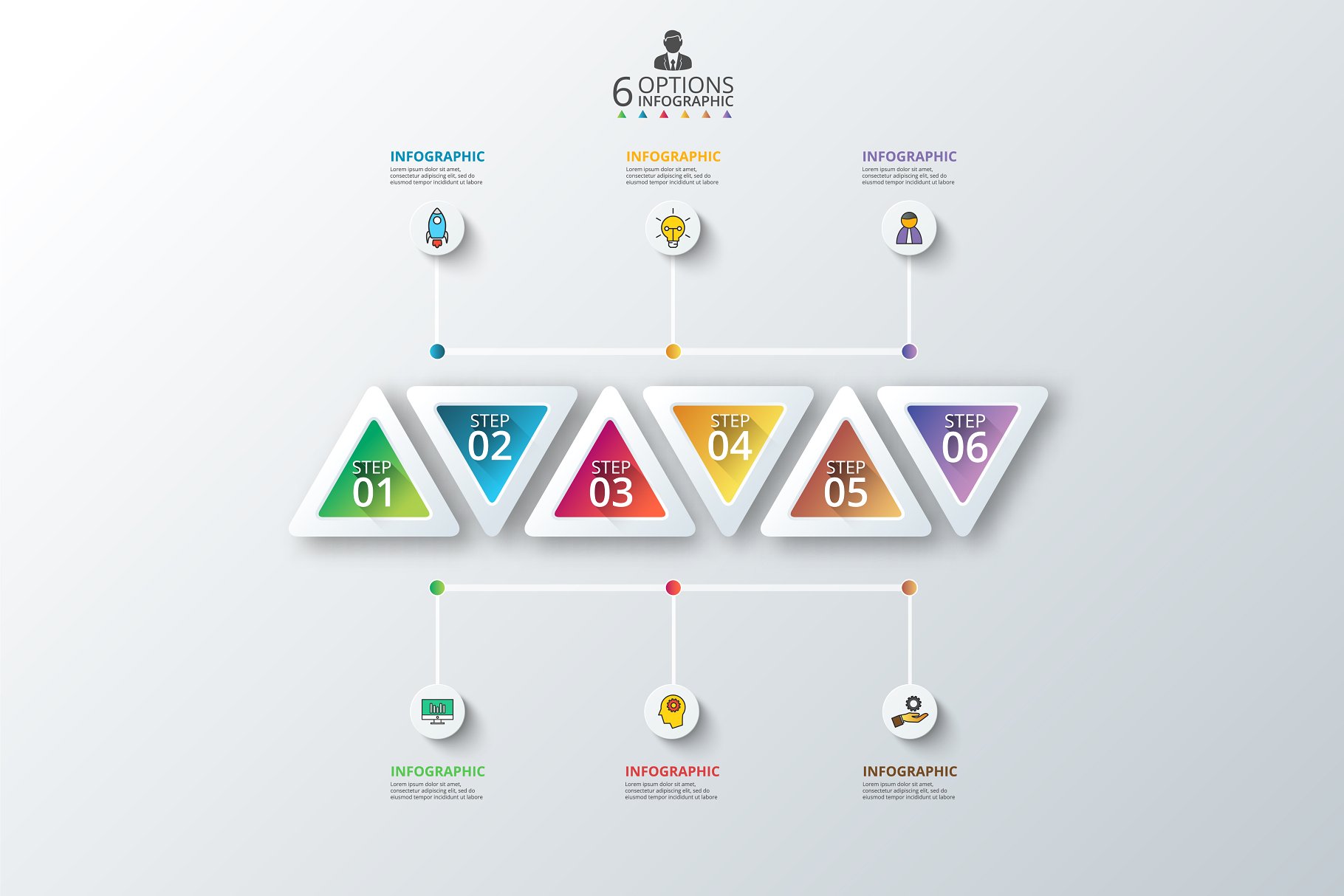 业务数据图表素材ppt模板 Diagrams for business infographic v4