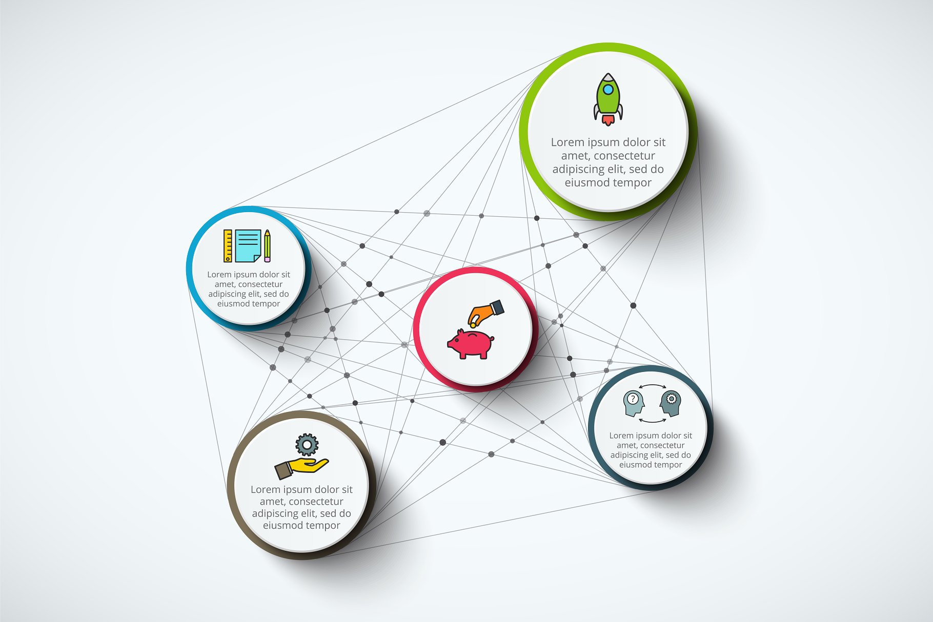 商业信息图表PPT模板 Business infographic diagrams v.10