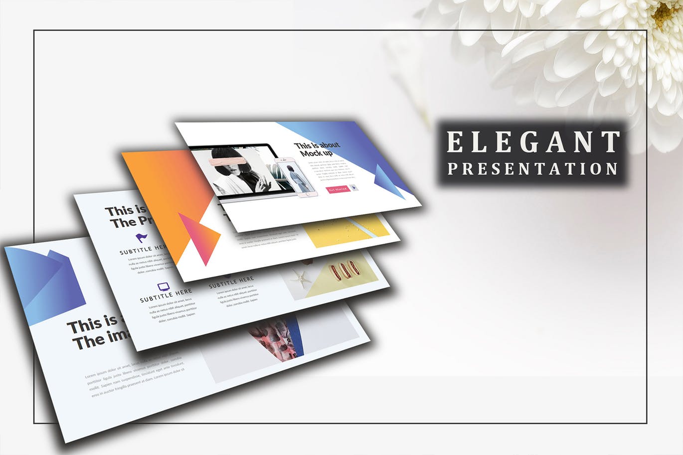 PPT | 渐变炫彩美丽创意极简主义演示文稿设计