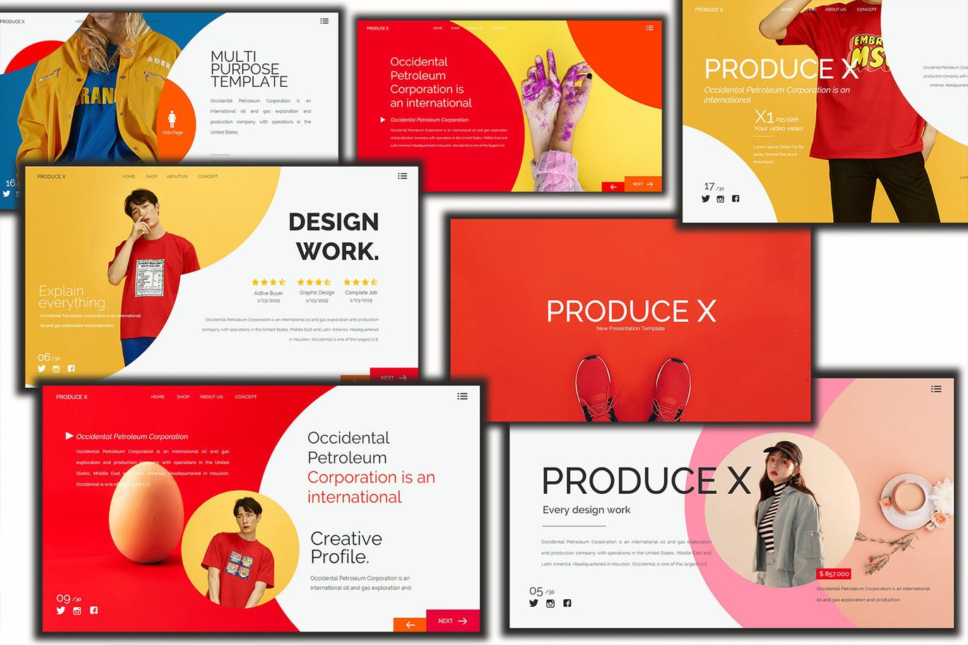 绚丽时尚高端多用途的高品质powerpoint幻灯片演示模板（pptx）