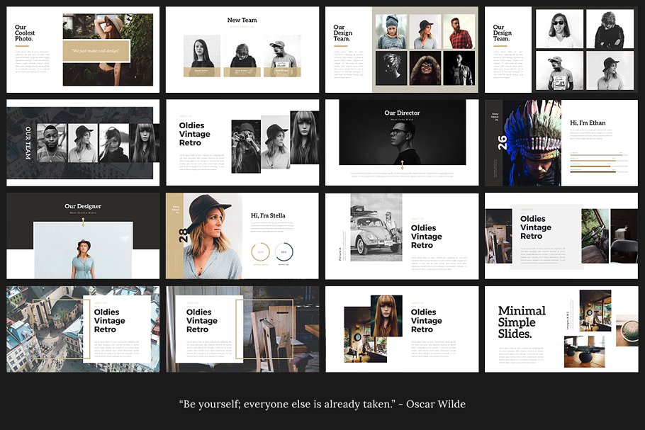 时尚简约ppt模板 VINSCO Lookbook Keynote Template