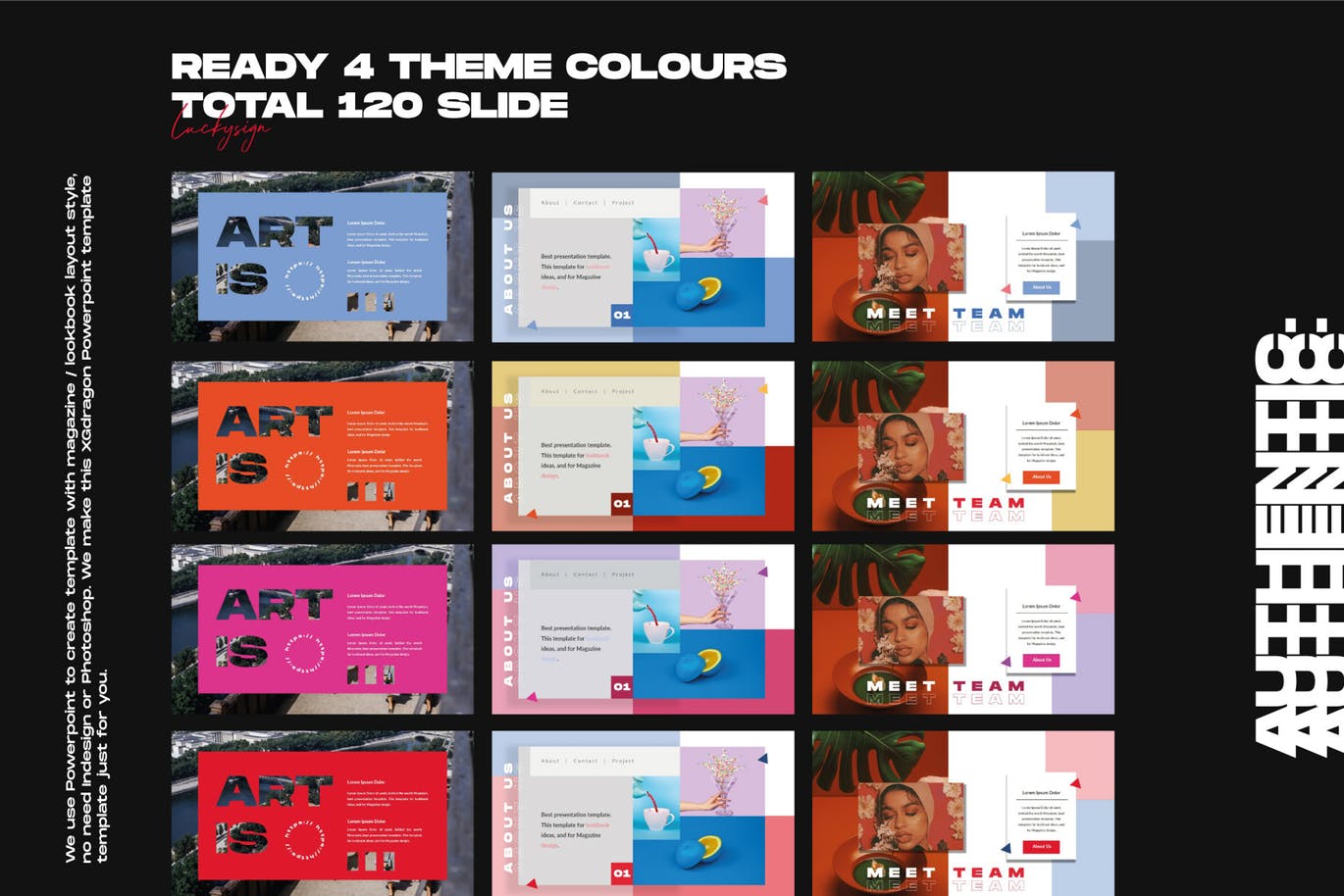 时尚高端多用途的高品质流行配色powerpoint幻灯片演示模板（pptx）