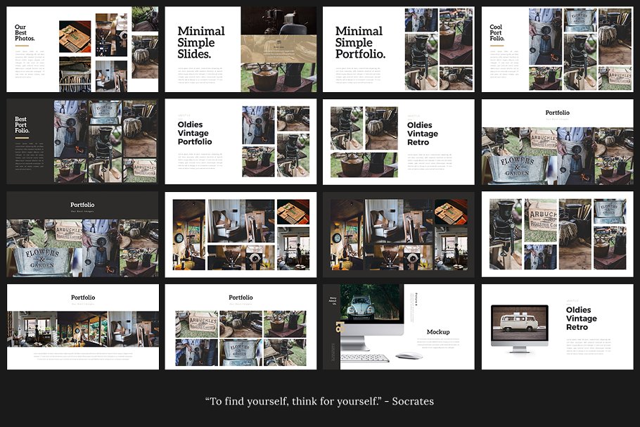 时尚简约ppt模板 VINSCO Lookbook Keynote Template