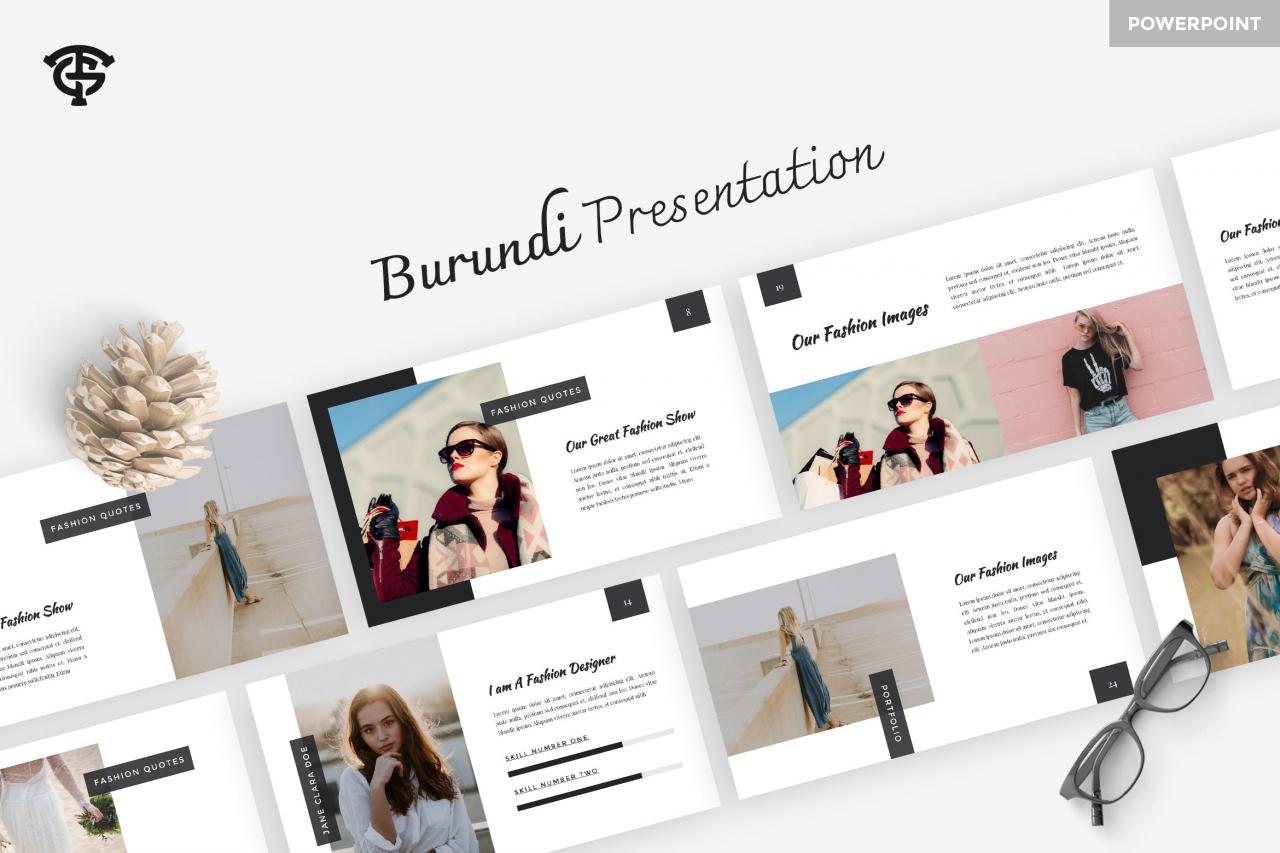 品牌服饰时尚类ppt模板下载自我介绍ppt模板