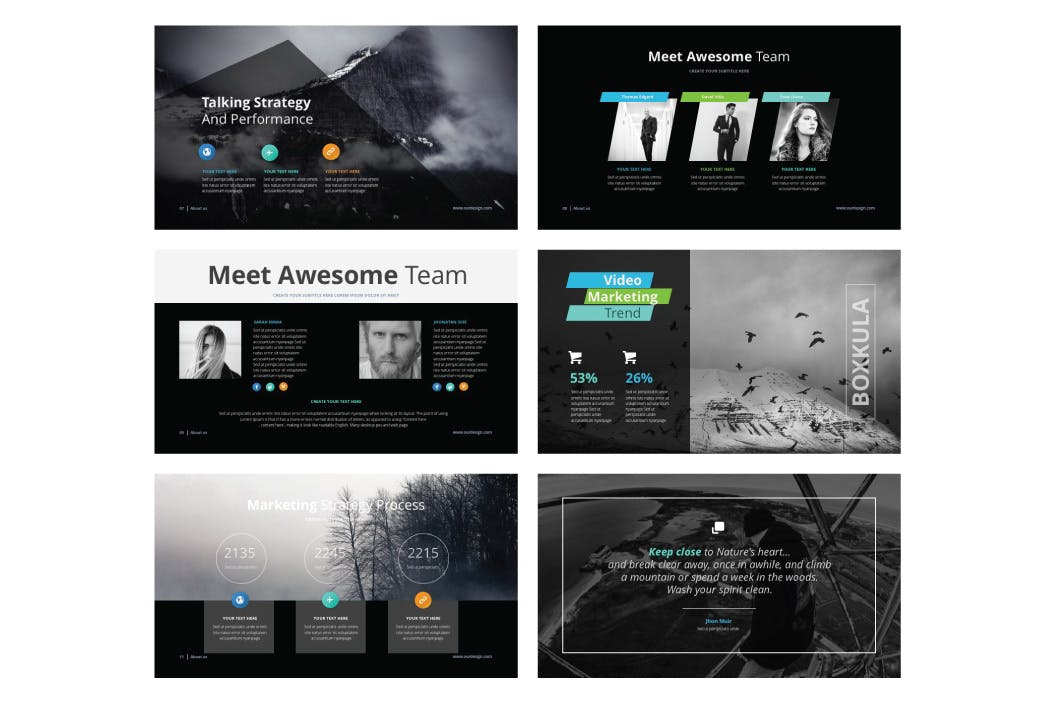 时尚酷炫深色PPT模板 ppt简洁模板 精美商务ppt模板下载 总结ppt模板