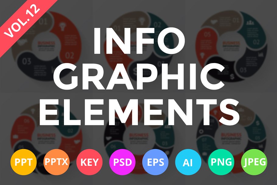 信息图表ppt元素模板 Infographic Elements Vol.12