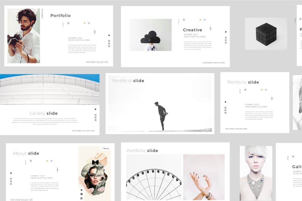 个性时尚的PPT模板精美ppt模板工作总结ppt模板