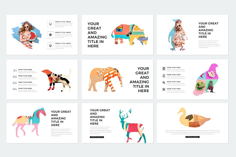 现代风格ppt素材模板 Modern Keynote Template