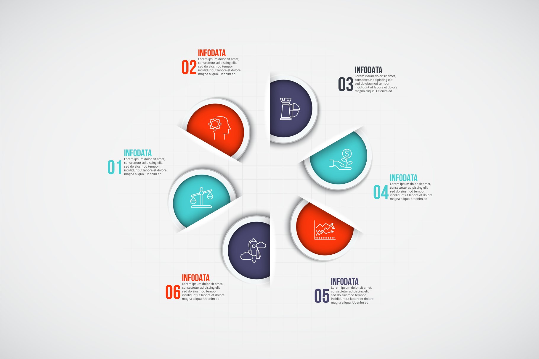 PPT信息图表素材模板 Infographics template set v.36