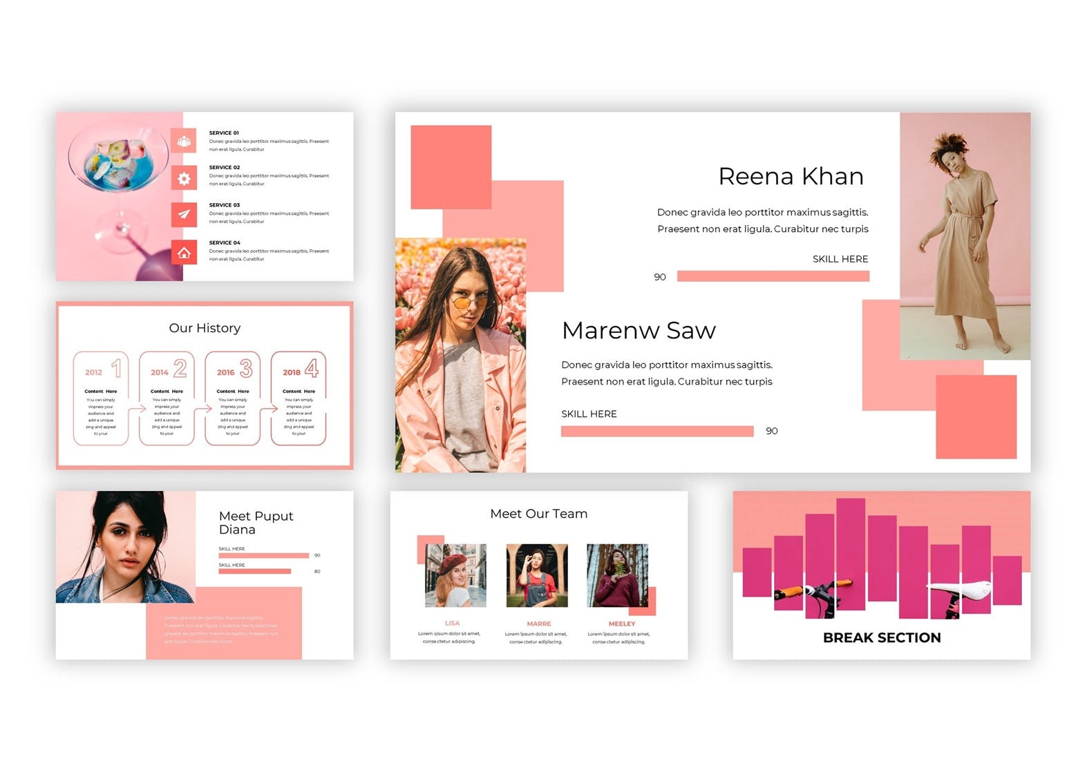 漂亮女性PPT时尚模板 ppt 模板 可爱的ppt模板 精美ppt模板