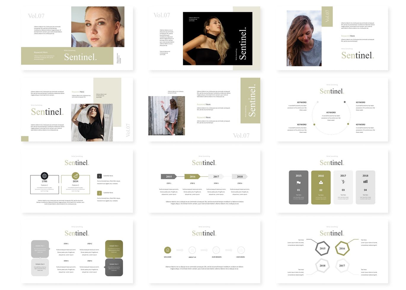 优雅清新时尚高端多用途的高品质Google Slides谷歌幻灯片演示模板（pptx）