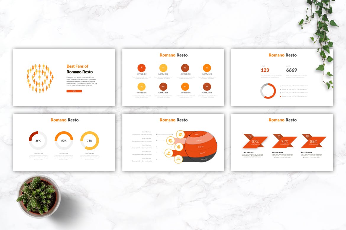 美食餐饮PPT模板 精美ppt模板