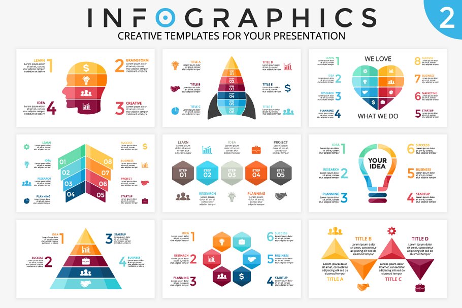 信息图表PPT模板 Infographic Slides. Part 2