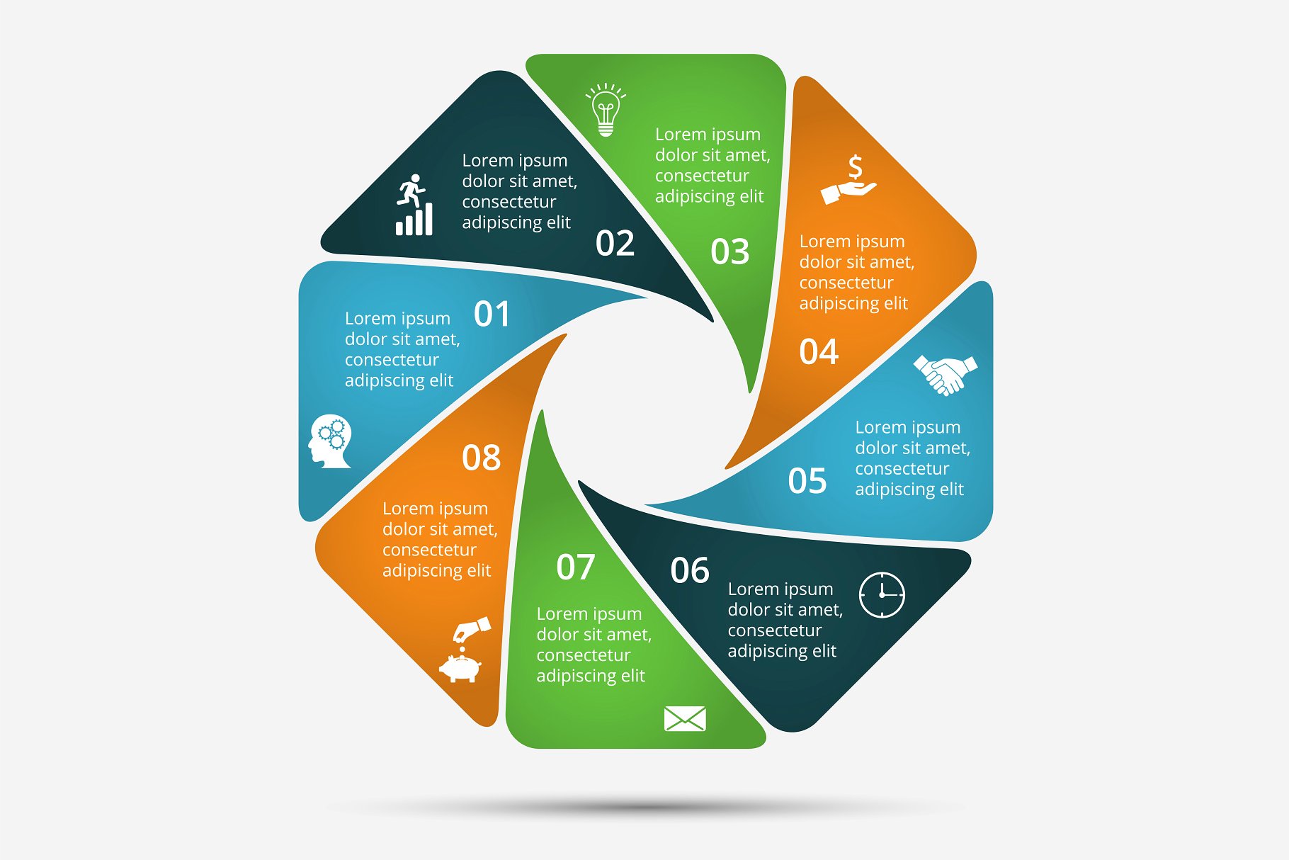 信息图标ppt模板 Infographics template set v.18