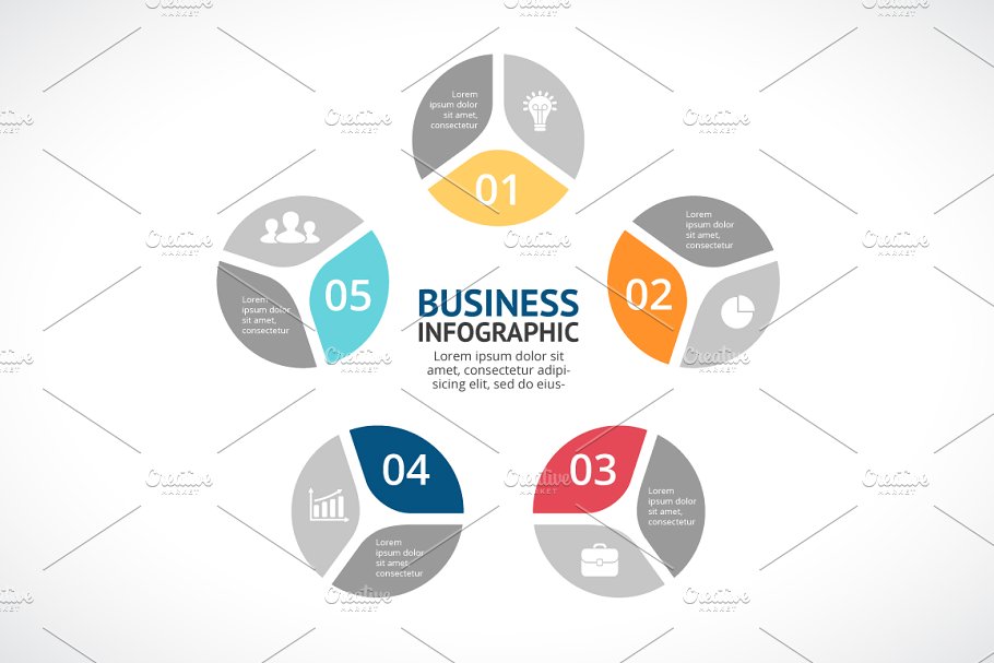 信息图标ppt素材模板 Infographic Elements Vol.6