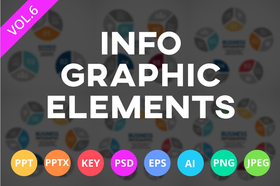 信息图标ppt素材模板 Infographic Elements Vol.6