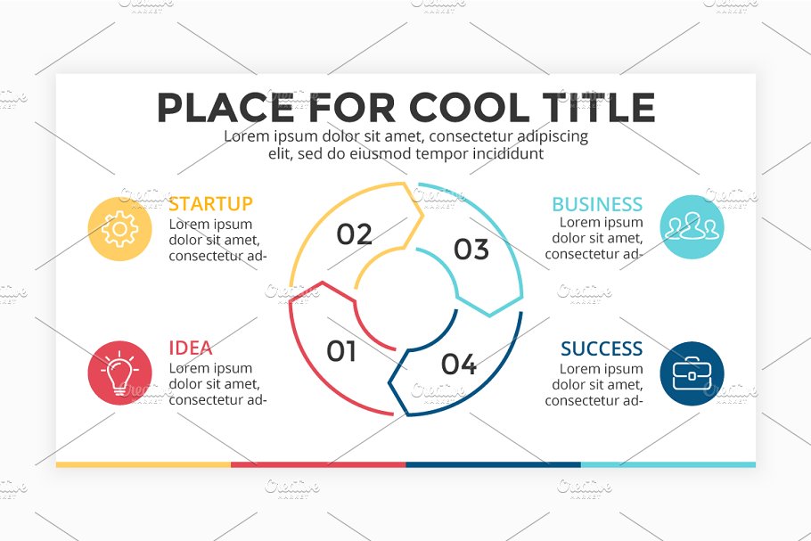 环形ppt制作模板 Circle Arrows PPT KEY PSD AI EPS