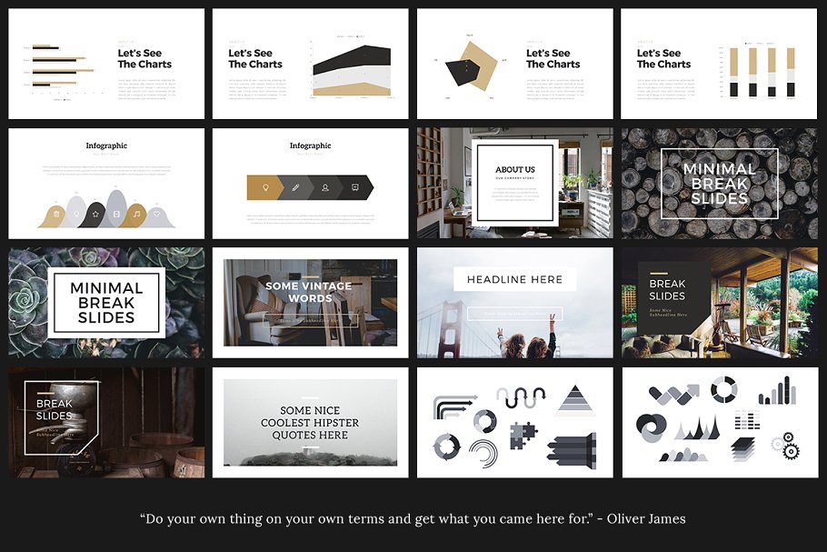 时尚杂志PPT素材模板 VINSCO Lookbook Powerpoint Template