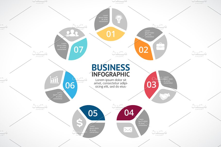 信息图标ppt素材模板 Infographic Elements Vol.6