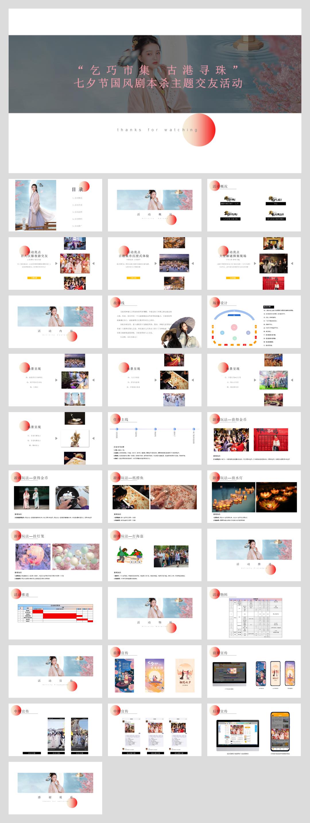 2021城市七夕国风寻宝剧本杀主题交友活动策划方案-32P.pptx