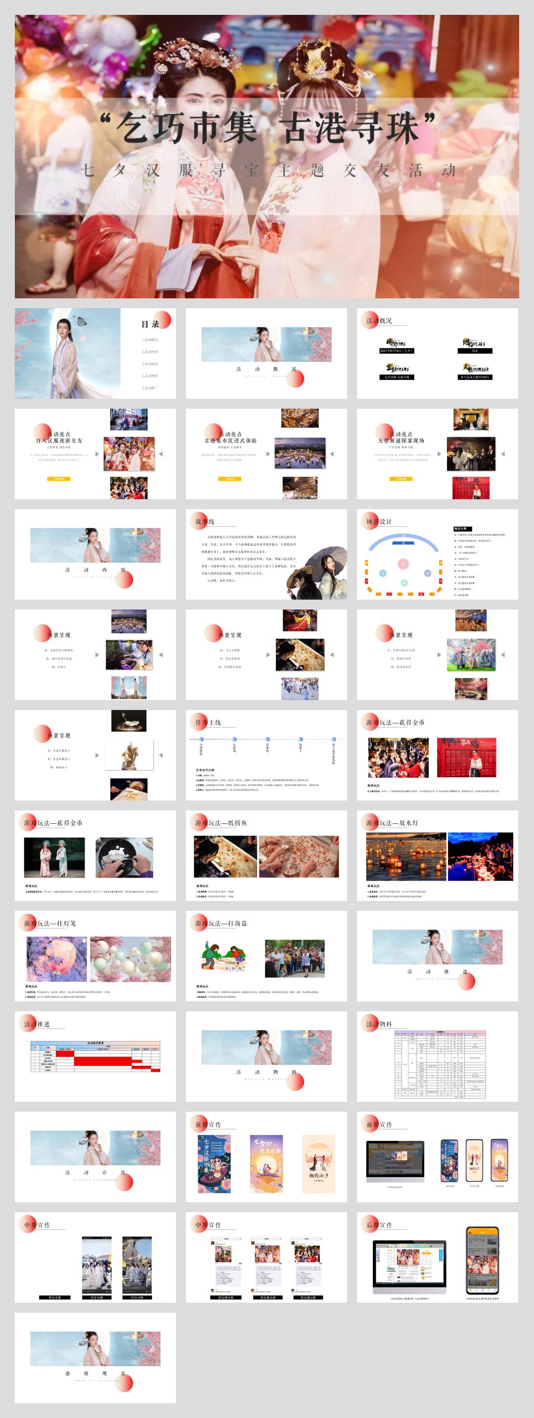 七夕汉服寻宝交友“乞巧市集 古港寻珠”主题活动策划方案.pptx