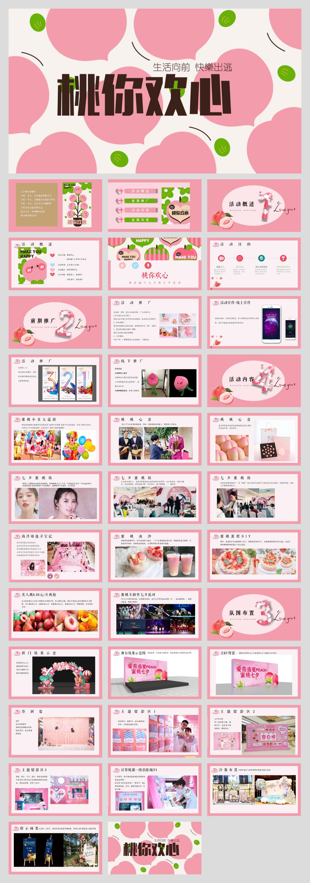 商业地产通用桃你欢心520七夕情人节桃子主题暖场活动方案.pptx