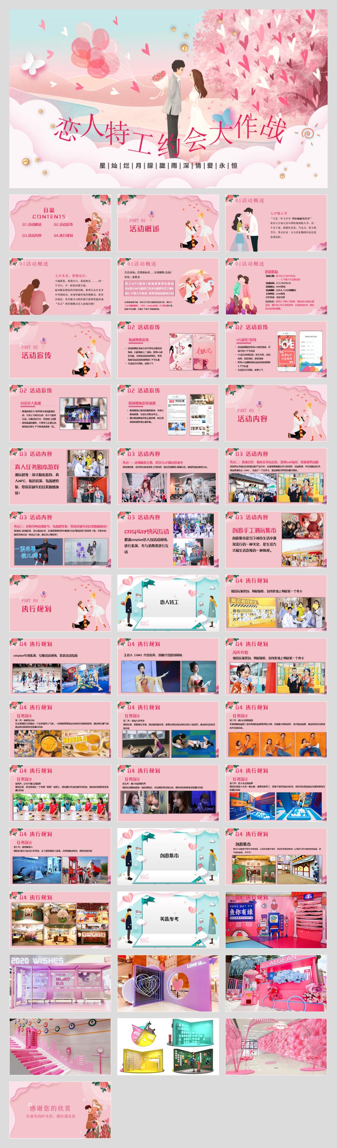 商业购物中心恋人特工约会大作战-七夕情人节主题活动方案.pptx