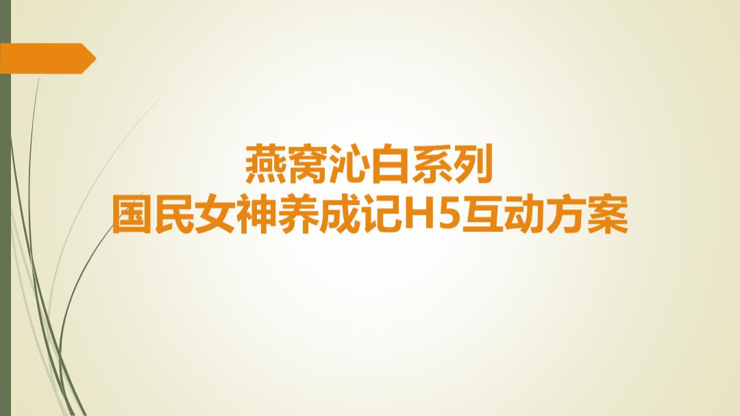 燕窝沁白系列国民女神养成记H5互动方案.pptx