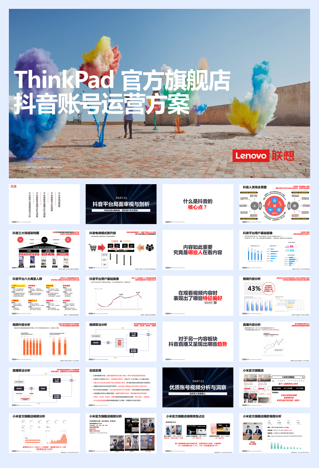 ThinkPad官方旗舰店抖音账号运营方案.pdf