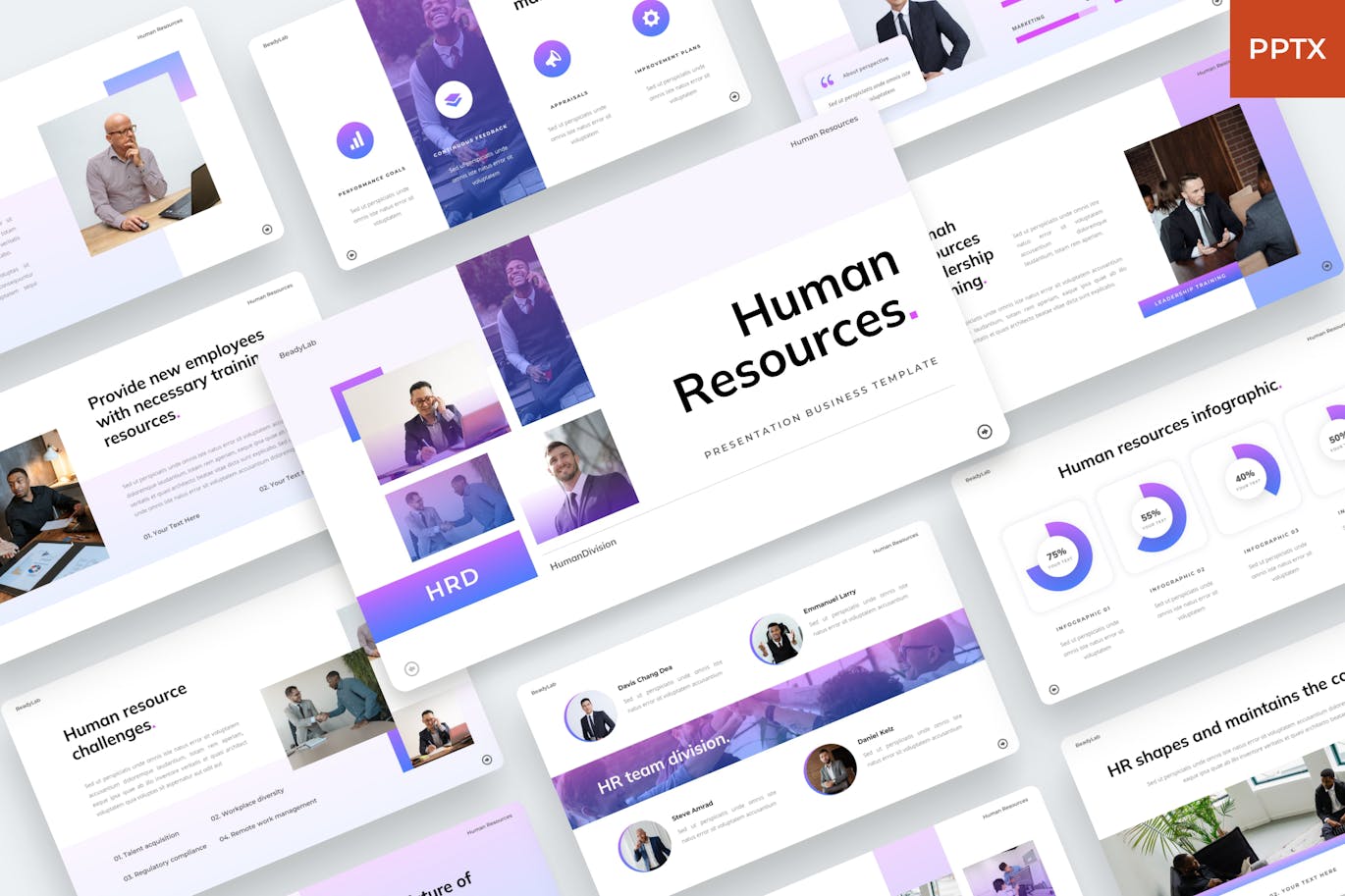 人力资源-HRD PPT模版 (PPTX)