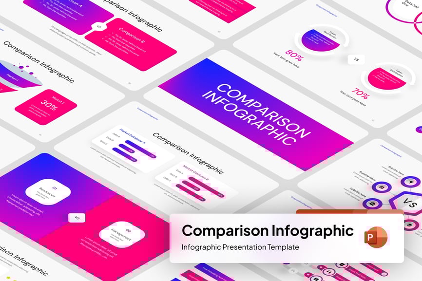 比较信息图 PPT模版 (PPTX)