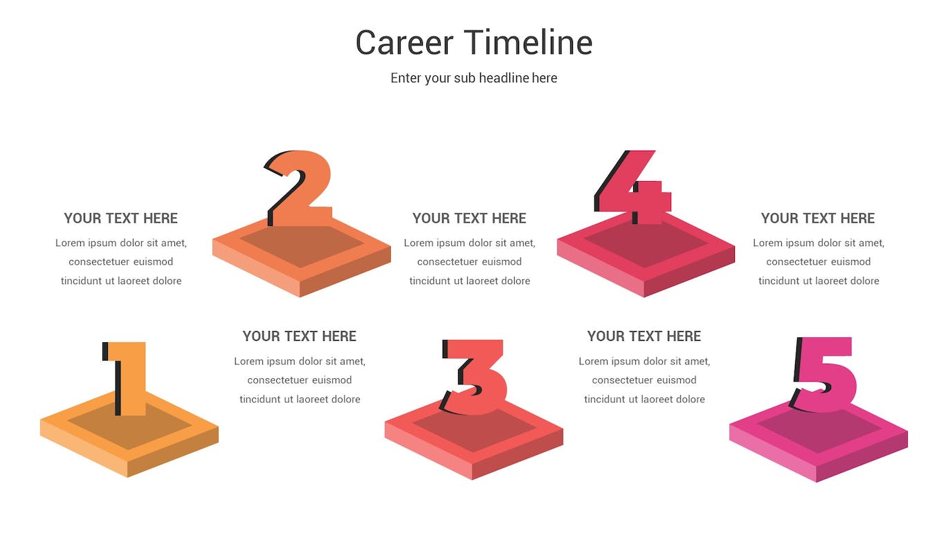 工作时间轴图表ppt模板 (PPTX)