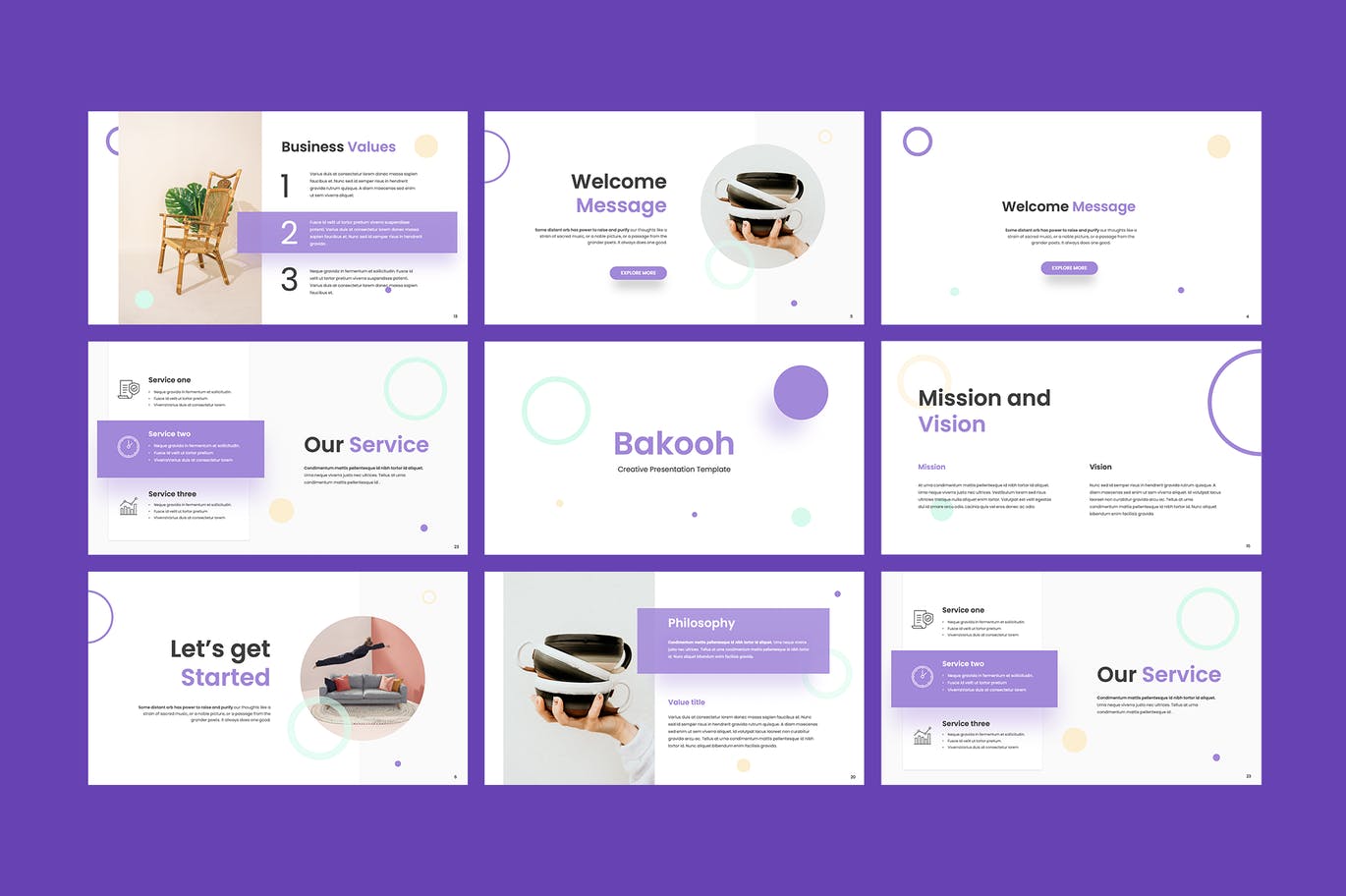 Bakooh现代极简幻灯片模板[PPTX,PDF]