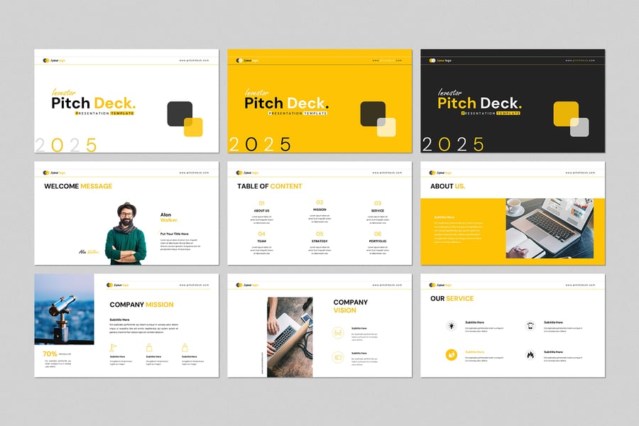 投资者宣传材料 PowerPoint 模板 (PPTX)