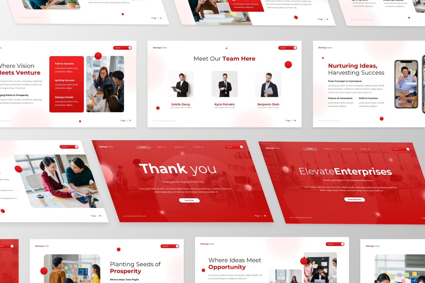 企业工作汇报/业务展示PPT模版 (PPTX)