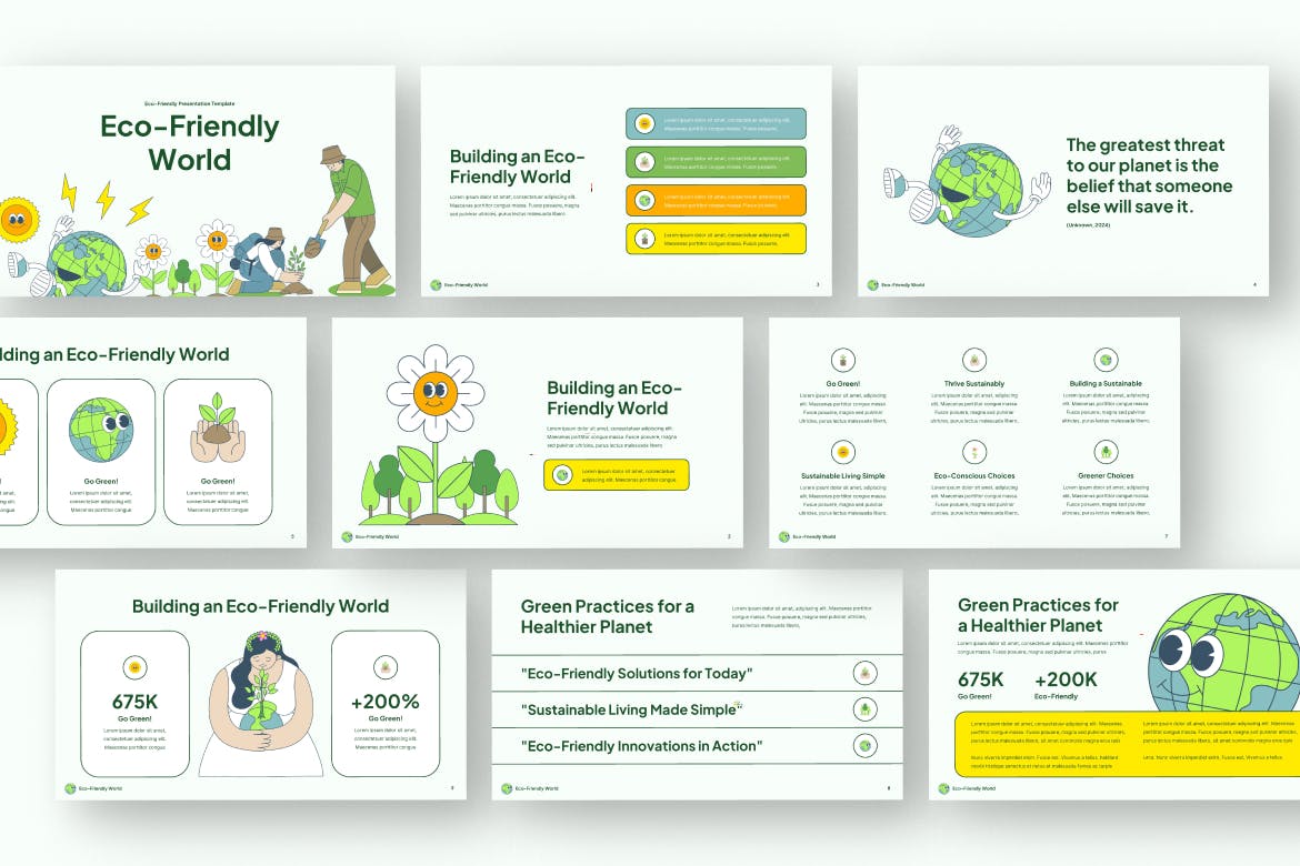 环保主题PPT模版 (PPTX)