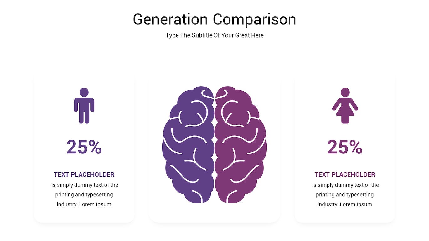 数据生成比较图表ppt模板 (PPTX)