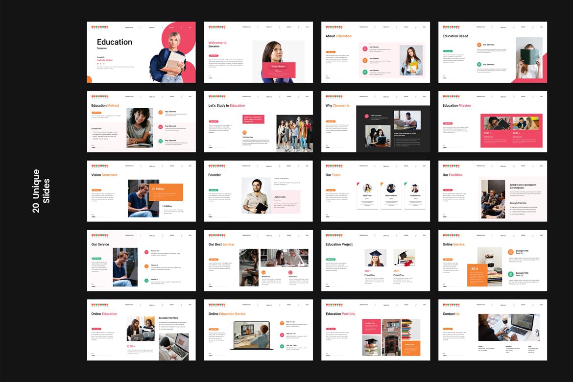 教育演示PPT模版 (PPTX)