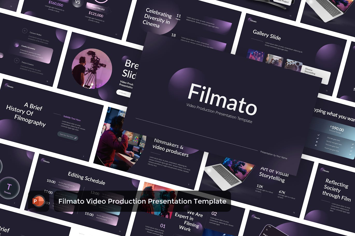 视频制作 PPT模版 (PPTX)