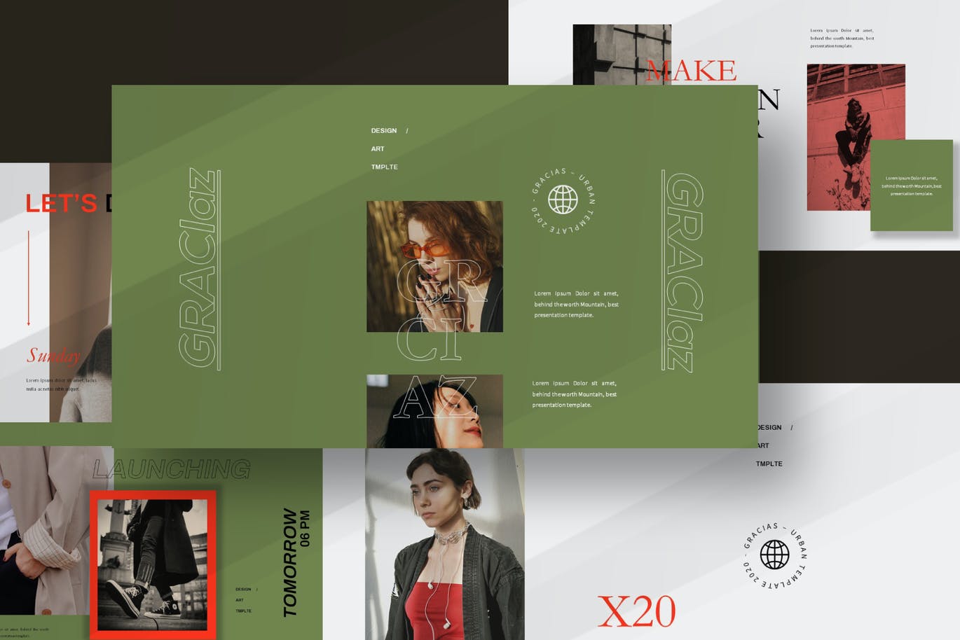 高端专业的高品质城市powerpoint幻灯片演示模板（pptx）