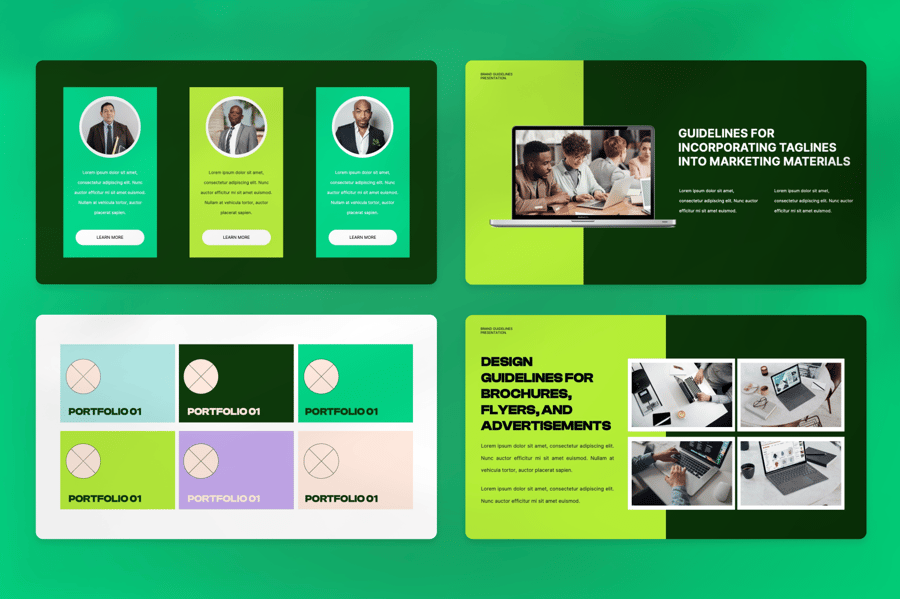 品牌指南演示 PPT模板 (PPTX)