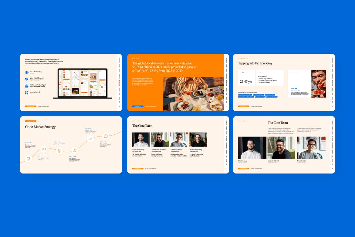 美食家 食品 极简宣传演示文稿 PPT模版 (PPTX)