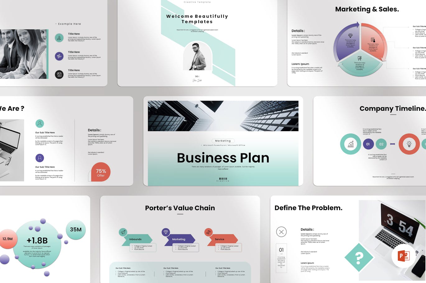 商业计划 PPT模版 (PPTX)