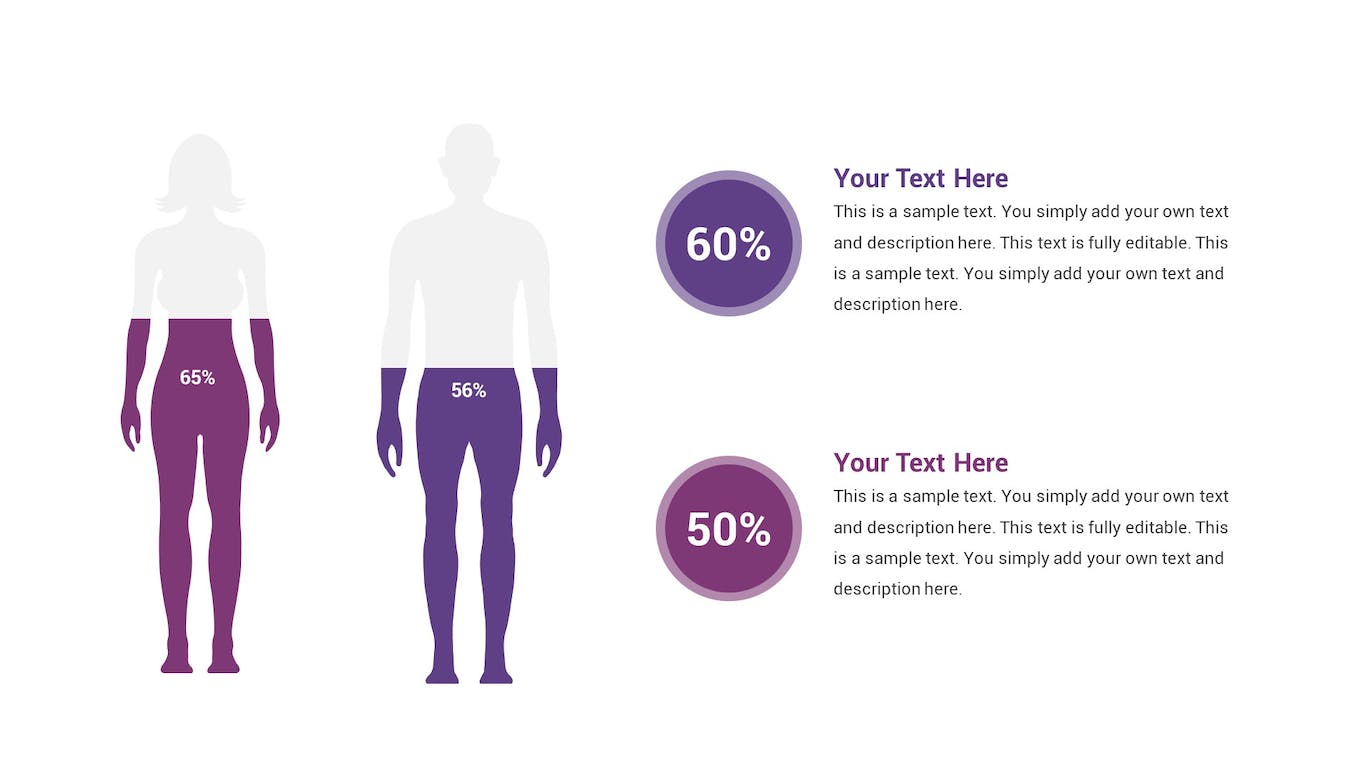 数据生成比较图表ppt模板 (PPTX)