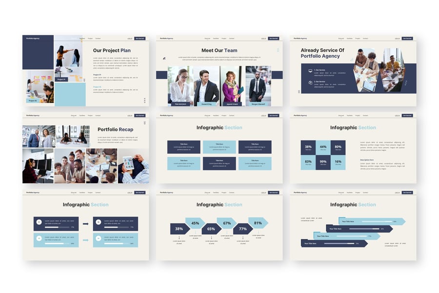 投资组合代理 – PPT模板 (PPTX)