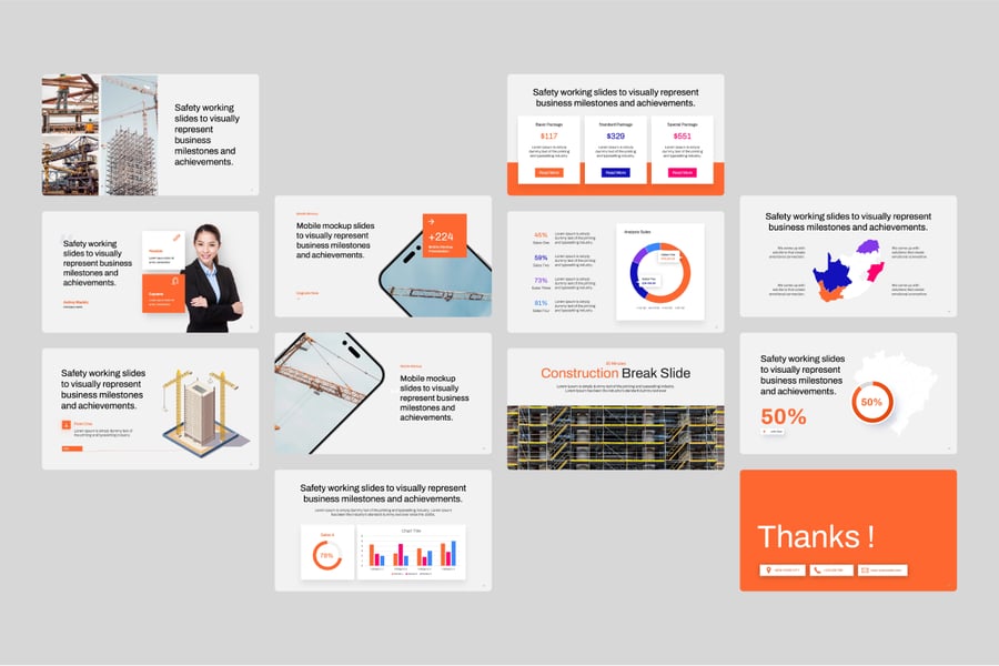 安全工作汇报PPT模版 (PPTX)