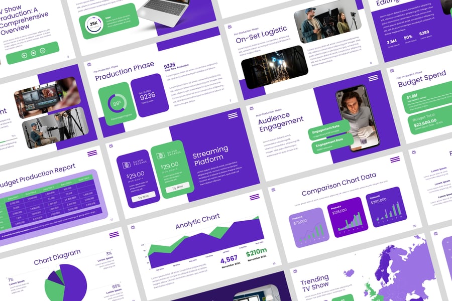 电视广播PPT模版 (PPTX)