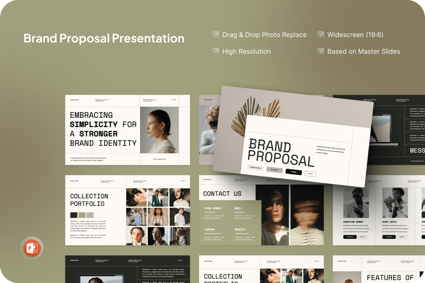 品牌提案演示 PPT模板 (PPTX)