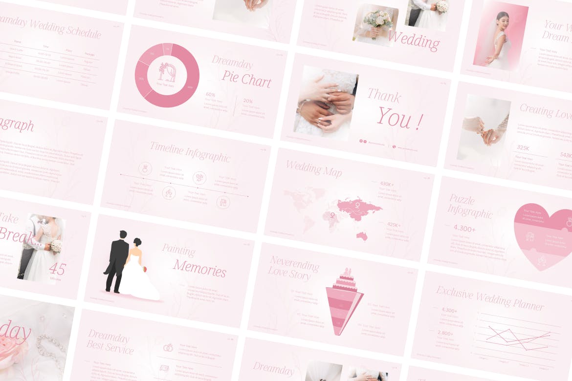 梦想日婚礼简报PPT模版 (PPTX)